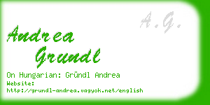andrea grundl business card